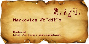 Markovics Ádám névjegykártya